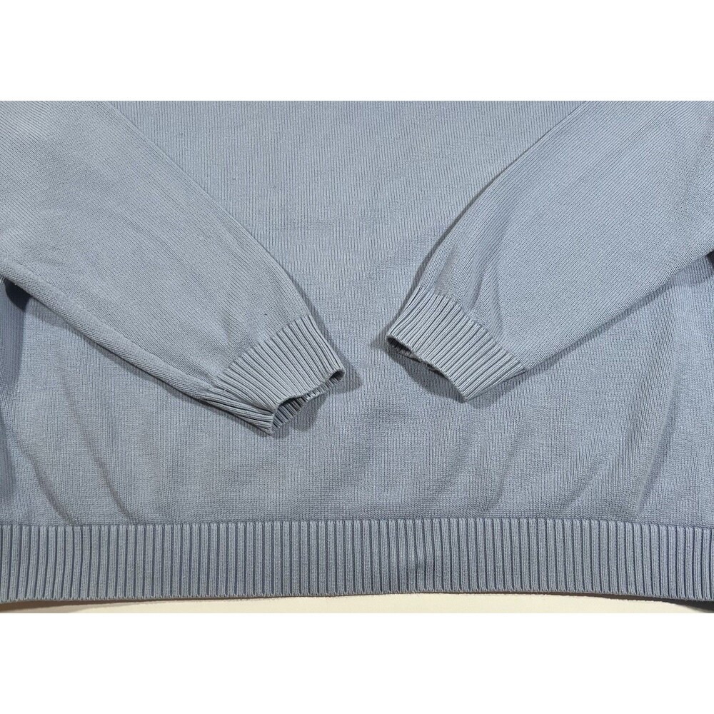 Brooks Brothers 346 Prima Cotton Pullover 1/4 Zip Mock Neck Sweater Men's XL - Picture 2 of 9